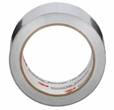 Front view of a 3M 1170 aluminum foil shielding tape roll