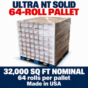 ULTRA NT SCIF Barrier – SOLID — 64-Roll Pallet — product image with large heading and readable specifications