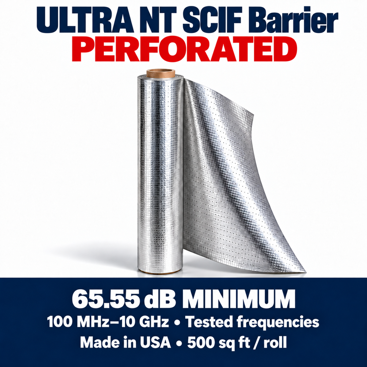 ULTRA NT SCIF Barrier – PERFORATED | 65.55 dB | 500 sq ft Roll
