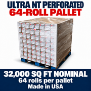 ULTRA NT SCIF Barrier 64-roll pallet — PERFORATED, 32,000 sq ft nominal area