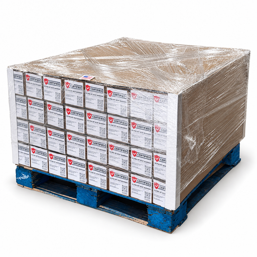 ULTRA NT SCIF Barrier SOLID 32-roll pallet on a white background